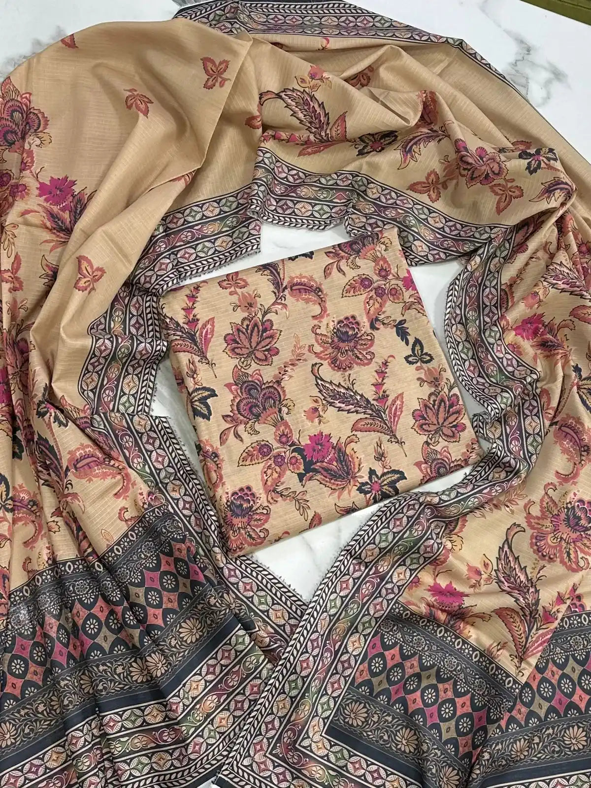 PURE LAWN 3-PIECE ALL OVER PRINTED SUIT – ELEGANT, SOFT & WASHABLE