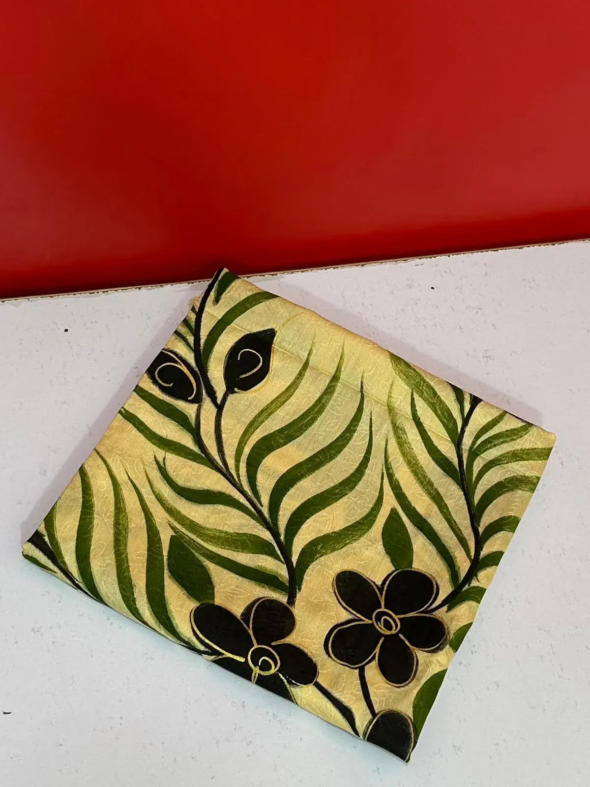 PURE SELF EMBOS HANDPAINTED PREMIUM HIGH QUALITY SHAWL