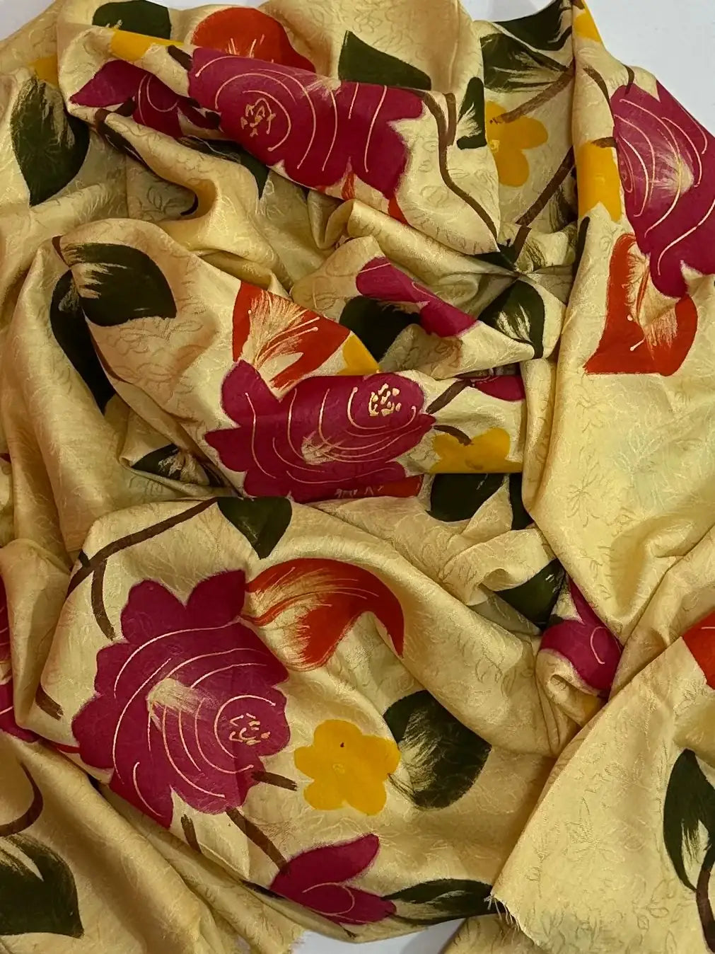 PURE SELF EMBOS HANDPAINTED PREMIUM HIGH QUALITY SHAWL
