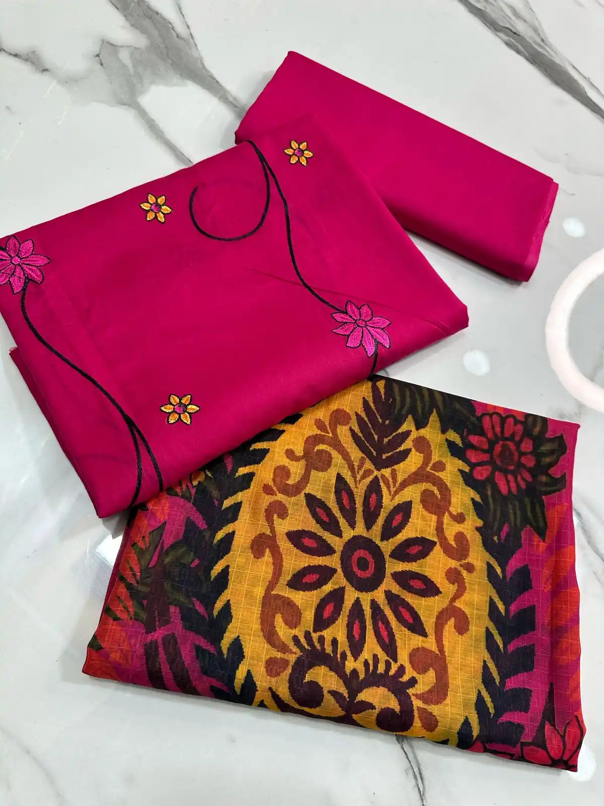 3PC PREMIUM LAWN WITH EMBROIDERED SHIRT & LUXURY VEIL DUPATTA