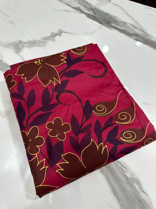 HAND-PAINTED LAWN 3-PIECE SUIT WITH EMBROIDERED CHIFFON DUPATTA & PRINTED TROUSER