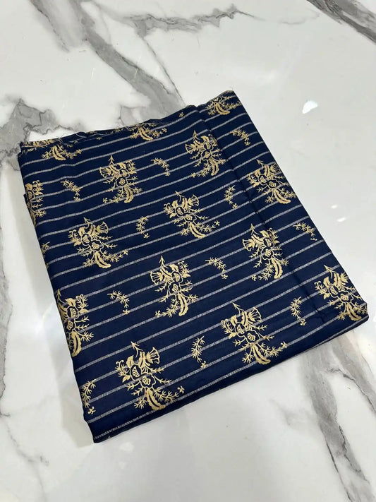 PURE LAWN 3-PIECE GOLD PRINTED SUIT – ELEGANT, SOFT & WASHABLE