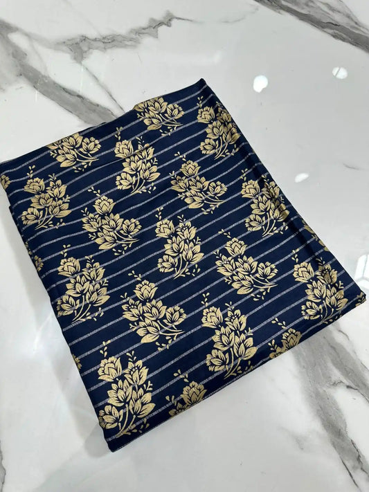 PURE LAWN 3-PIECE GOLD PRINTED SUIT – ELEGANT, SOFT & WASHABLE