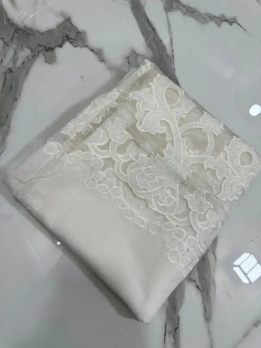 PURE LAWN SOFT DUPTTA WITH EMROIDERY LAZER WORK PREMIUM QUALITY