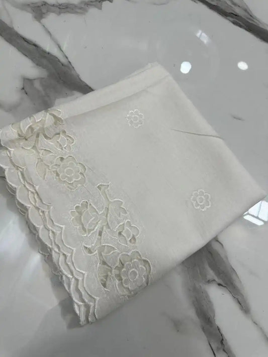 PURE LAWN SOFT DUPTTA WITH EMROIDERY LAZER WORK PREMIUM QUALITY