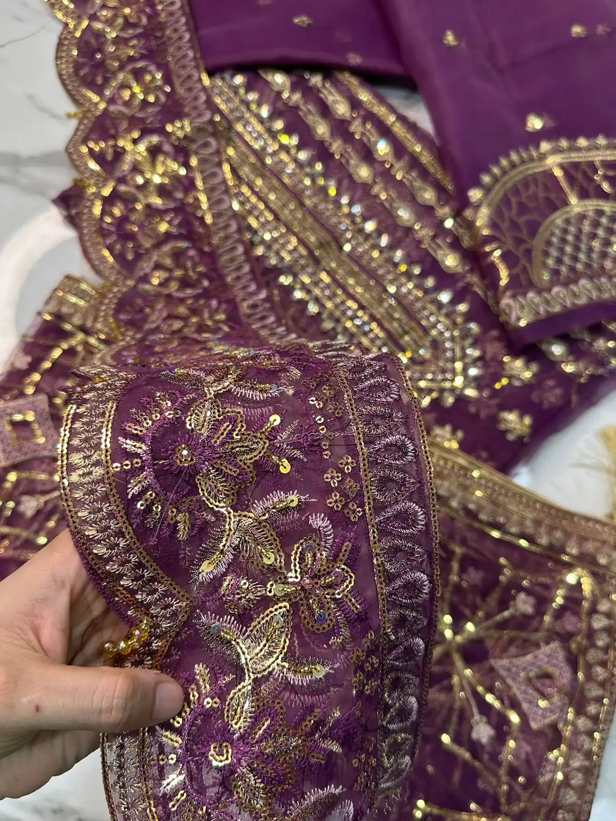 4PC FANCY HEAVY EMBROIDERY WORK
