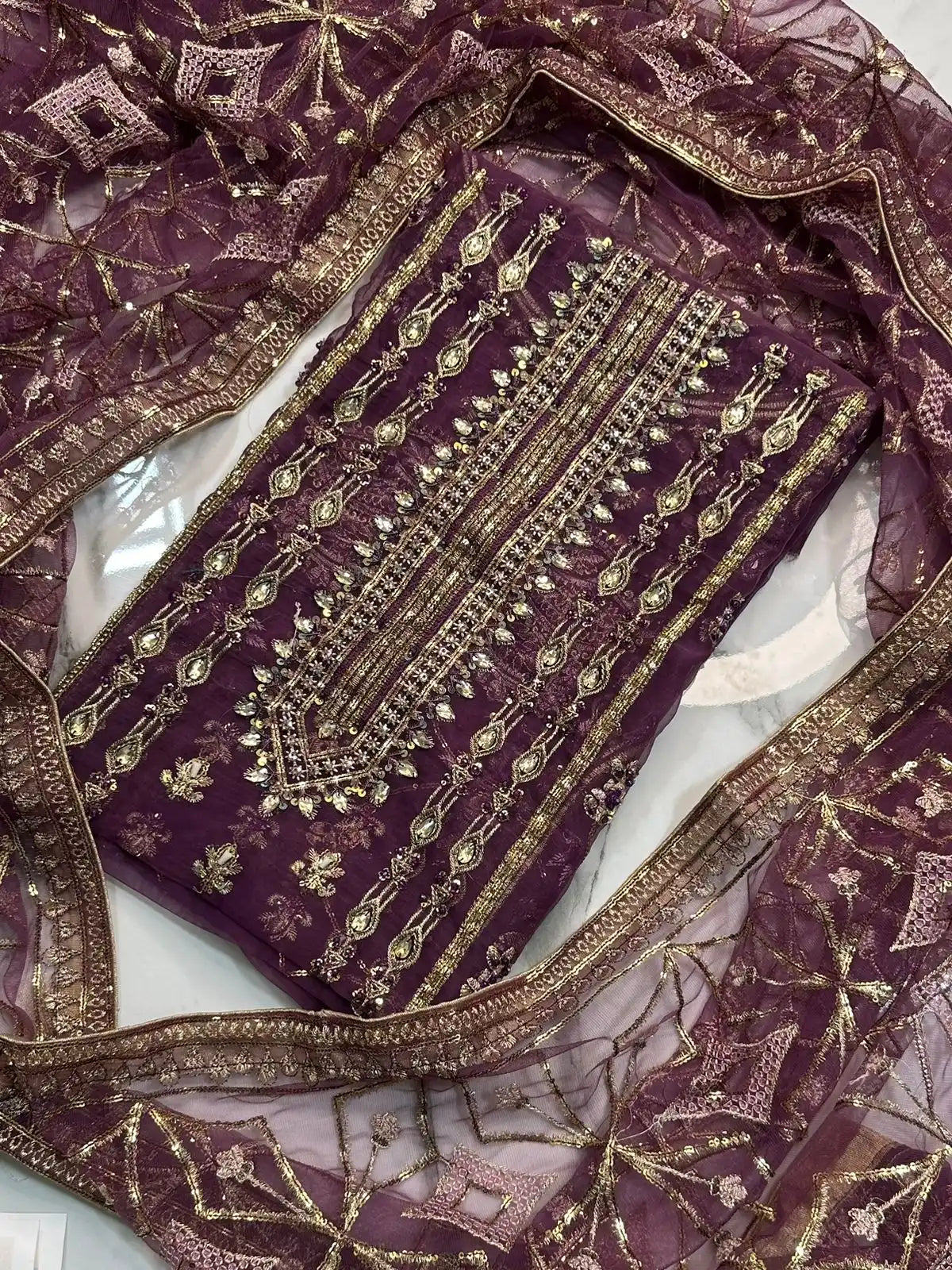 4PC FANCY HEAVY EMBROIDERY WORK