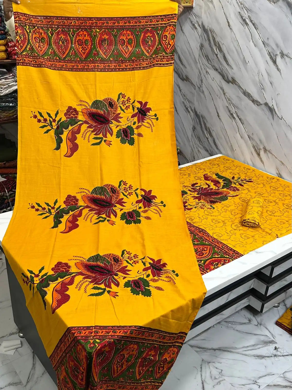 Premium Winter Khaddar 3-Piece Suit with Velvet Embroidery