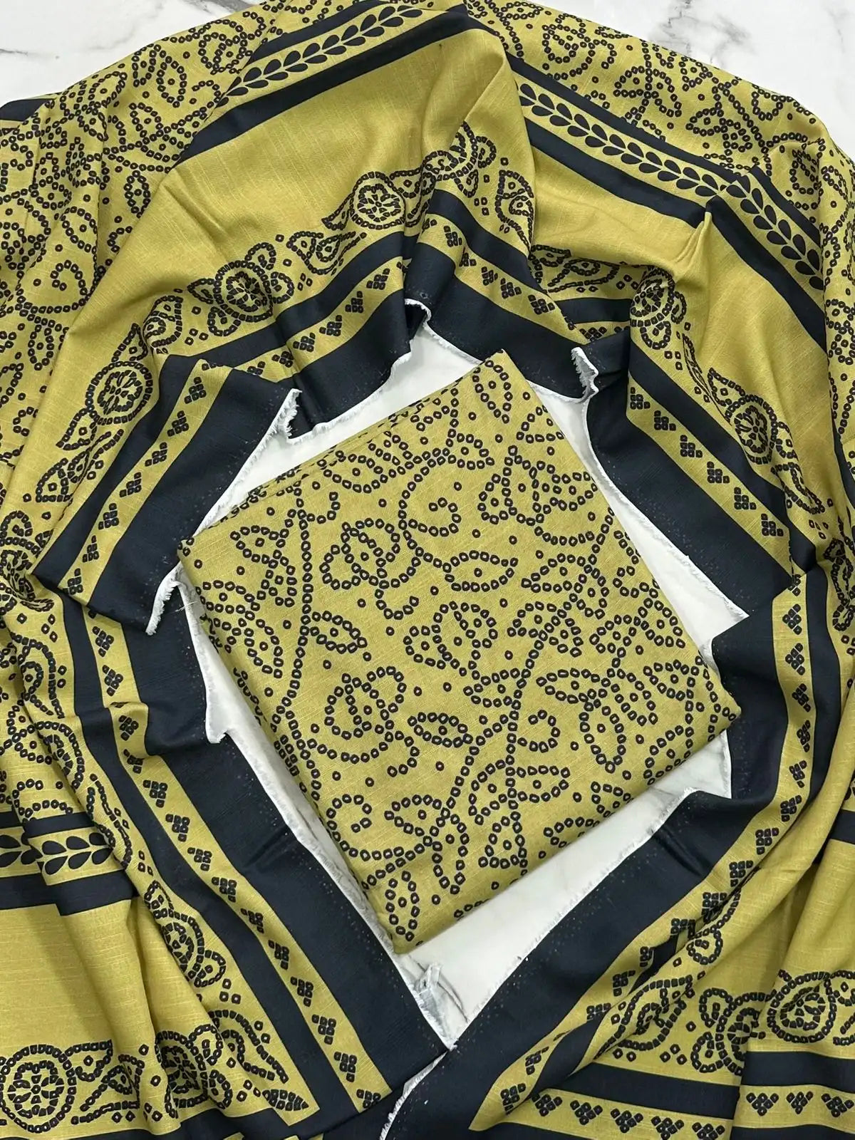 Premium Winter Khaddar 3-Piece Suit with All-Over Digital Print