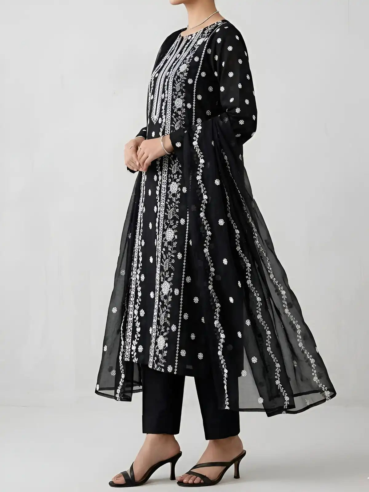 .3PC. PURE LAWN HEAVY EMBROIDERD