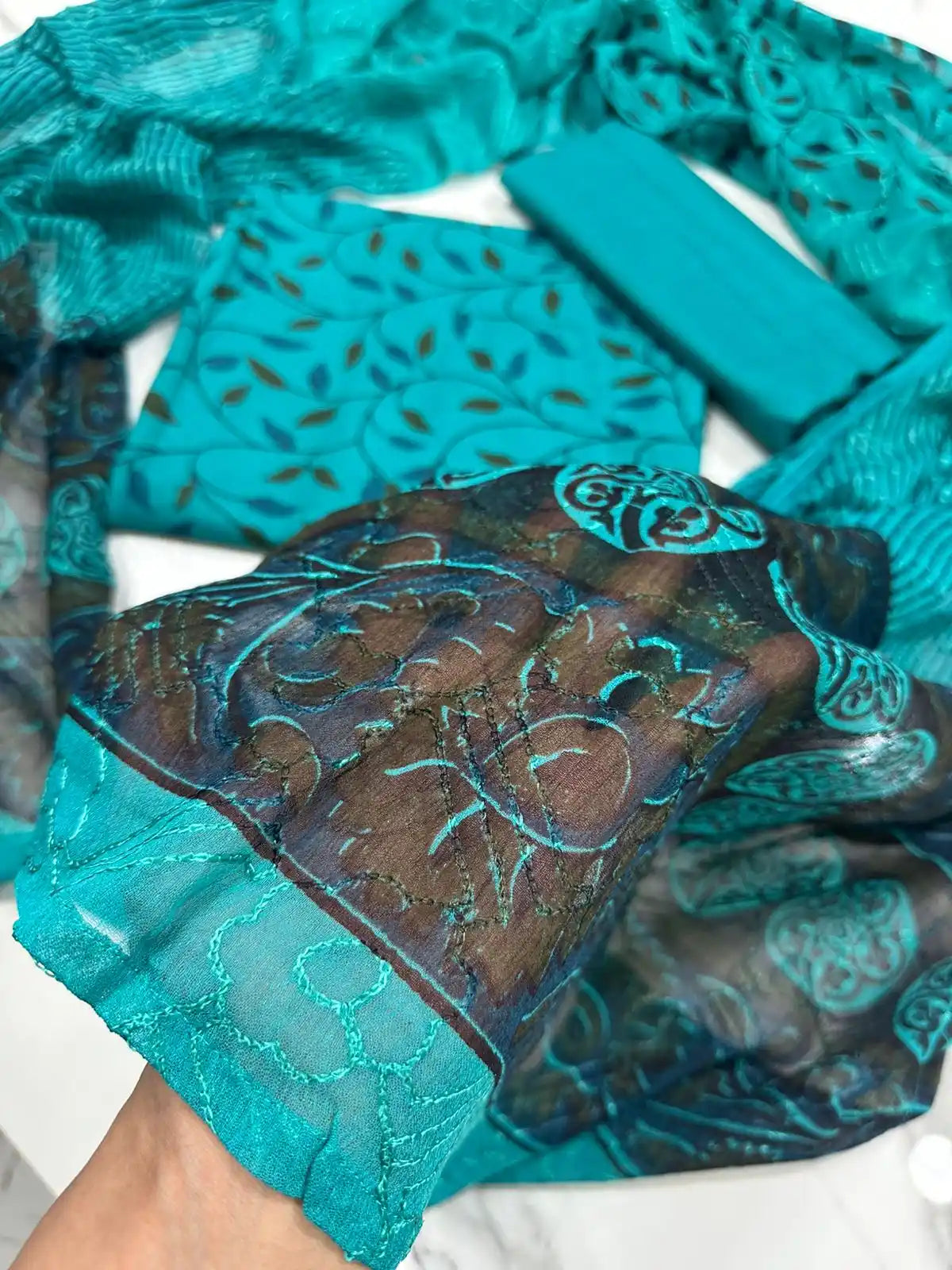 3PC PREMIUM LAWN FULLY EMBROIDERED DUPATTA