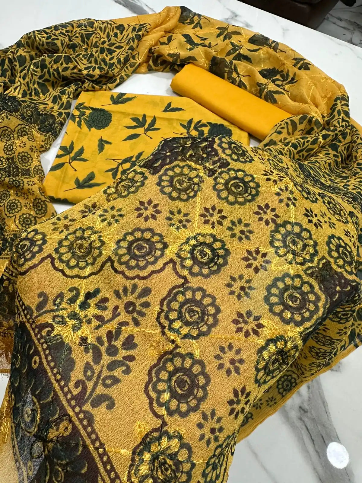 3PC PREMIUM LAWN FULLY EMBROIDERED DUPATTA
