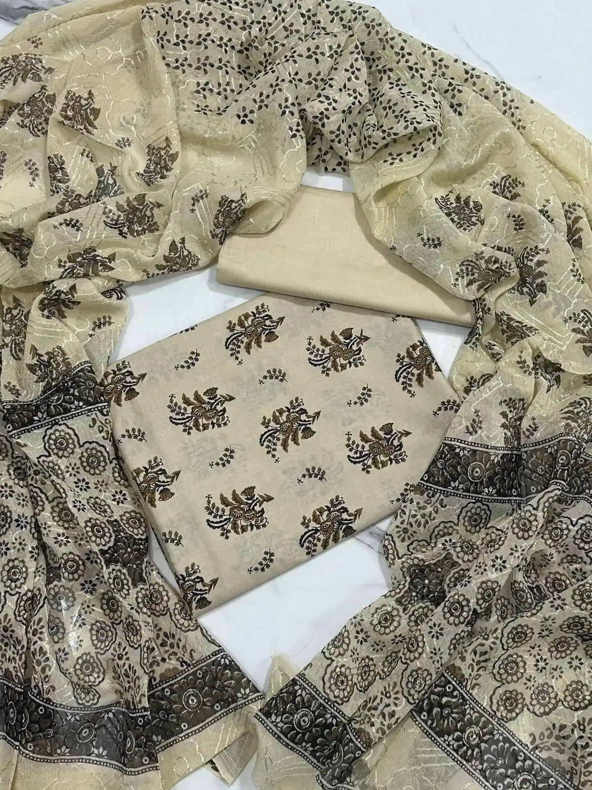 3PC PREMIUM LAWN FULLY EMBROIDERED DUPATTA