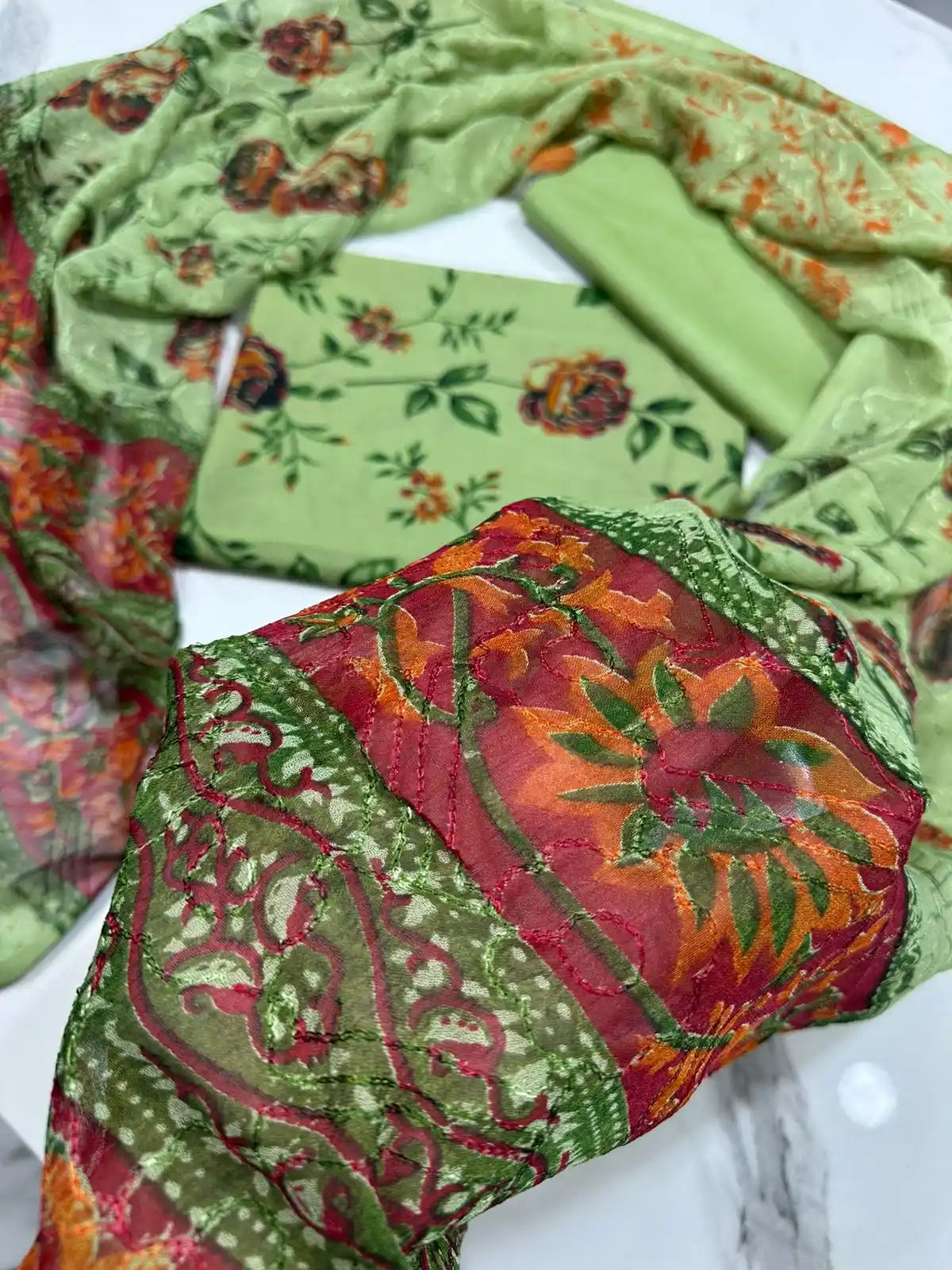 3PC PREMIUM LAWN FULLY EMBROIDERED DUPATTA