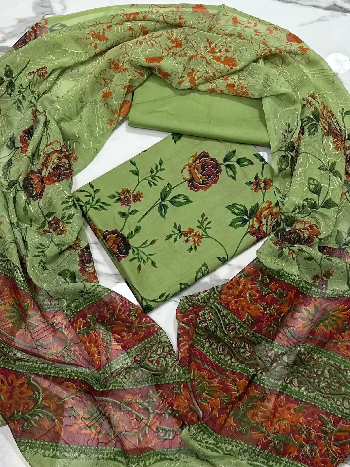 3PC PREMIUM LAWN FULLY EMBROIDERED DUPATTA