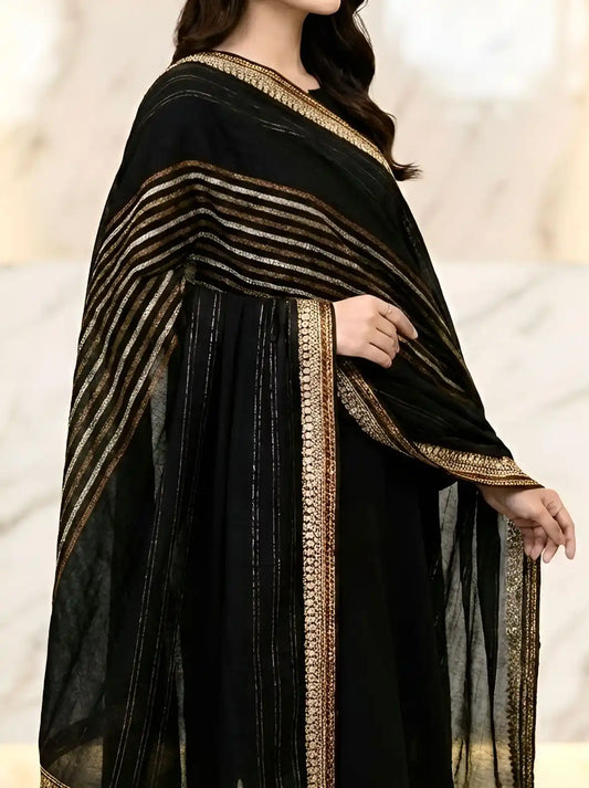 PURE LAWN SOFT DUPATTA TARKASHI OR BANARSI WORK PREMIUM QUALITY