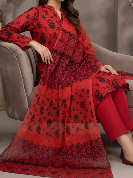 3PC PREMIUM LAWN FULLY EMBROIDERED DUPATAA