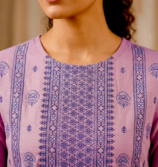 3PC PURE. LAWN .HEAVY EMBROIDERED