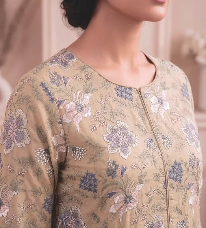 3PC PURE. LAWN .HEAVY EMBROIDERED