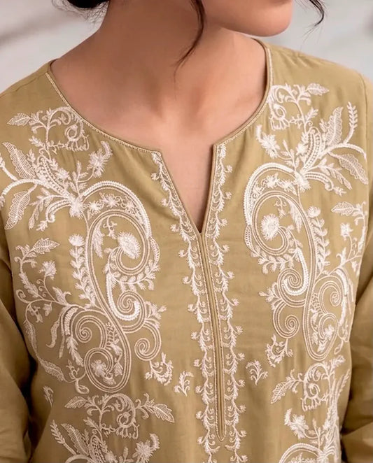 3PC PURE. LAWN .HEAVY EMBROIDERED