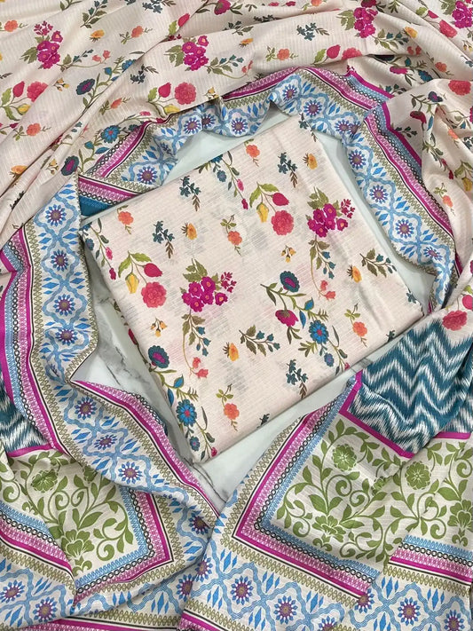 PURE LAWN 3-PIECE ALL OVER  PRINTED SUIT – ELEGANT, SOFT & WASHABLE