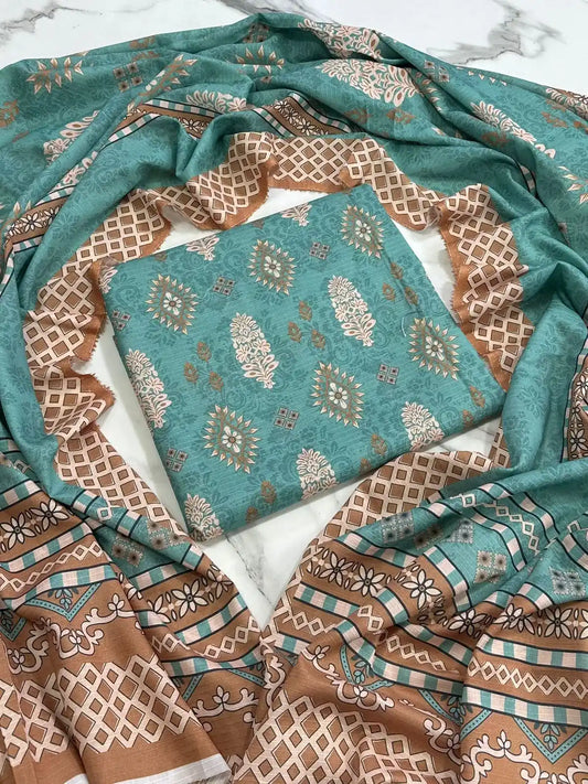 PURE LAWN 3-PIECE ALL OVER  PRINTED SUIT – ELEGANT, SOFT & WASHABLE