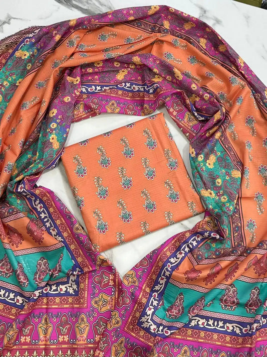 PURE LAWN 3-PIECE ALL OVER  PRINTED SUIT – ELEGANT, SOFT & WASHABLE