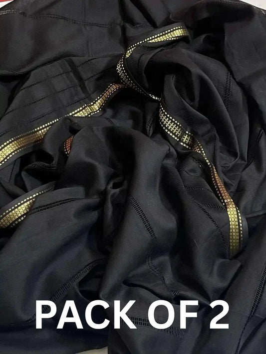PACK OF 2 BLACK DUPPATA DEAL