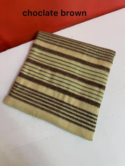 CHOCOLATE BROWN VELVET WORK PREMIUM HIGH QUALITY WOOL SHAWL