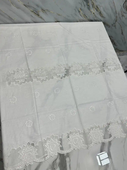PURE LAWN SOFT DUPTTA WITH EMROIDERY LAZER WORK PREMIUM QUALITY