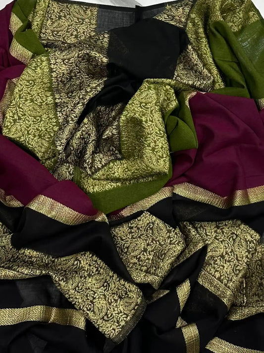 PURE LAWN SOFT DUPATTA WITH MULTI COLORS BANARSI WORK PREMIUM QUALITY