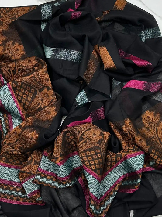 PURE LAWN SOFT DUPATTA WITH MULTI COLORS BANARSI WORK PREMIUM QUALITY