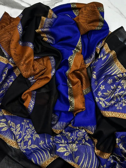 PURE LAWN SOFT DUPATTA WITH MULTI COLORS BANARSI WORK PREMIUM QUALITY