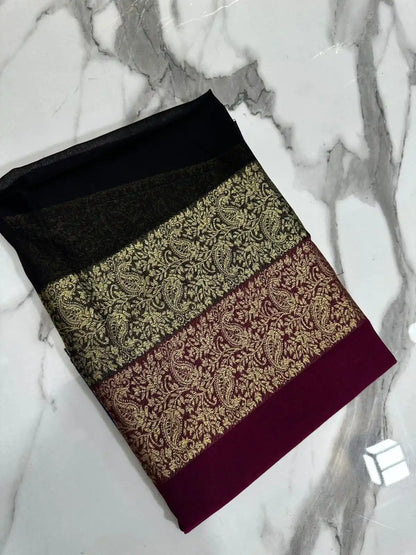 PURE LAWN SOFT DUPATTA WITH MULTI COLORS BANARSI WORK PREMIUM QUALITY