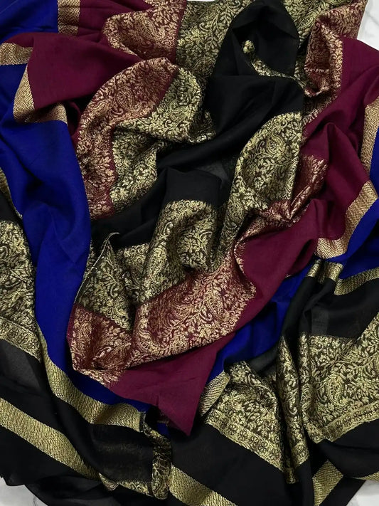 PURE LAWN SOFT DUPATTA WITH MULTI COLORS BANARSI WORK PREMIUM QUALITY