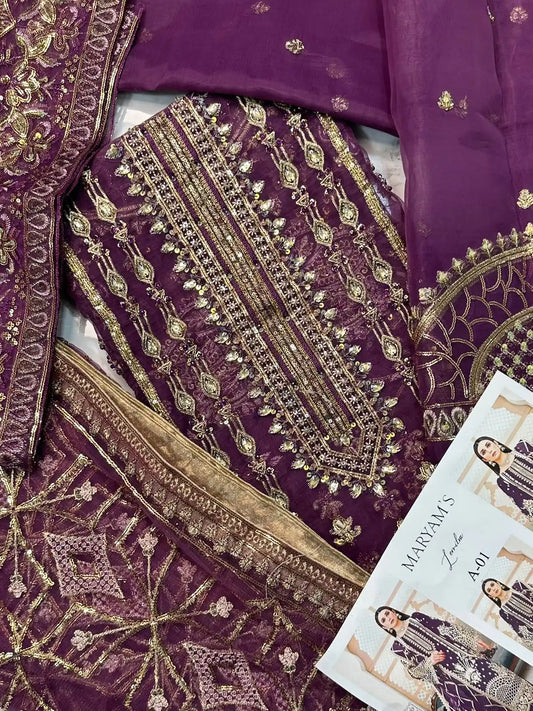 4PC FANCY HEAVY EMBROIDERY WORK