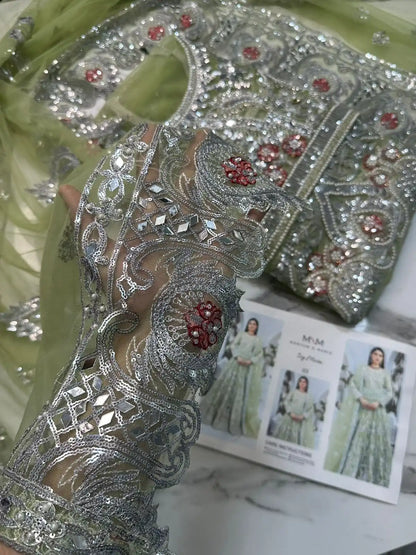 4PC PISTA HEAVY MAXI FANCY SUIT FULLY EMBROIDERED WORK