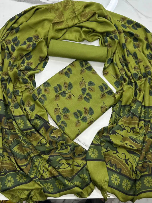 PURE MARINA PRINTED WOOL SHAWL 3PC