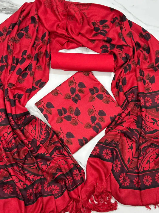 PURE MARINA PRINTED WOOL SHAWL 3PC