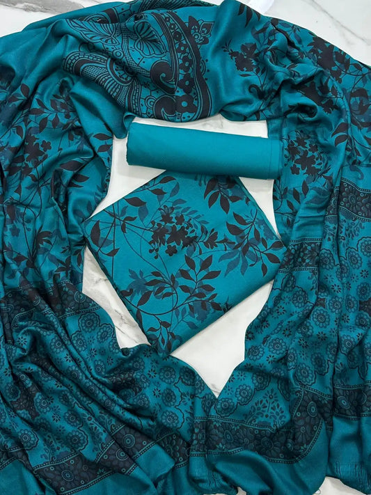 PURE MARINA PRINTED WOOL SHAWL 3PC