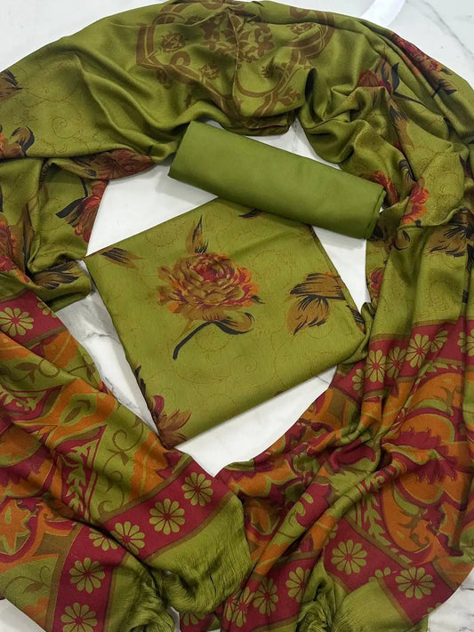 PURE MARINA PRINTED WOOL SHAWL 3PC
