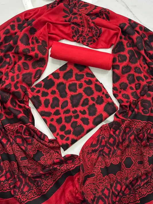 PURE MARINA PRINTED WOOL SHAWL 3PC