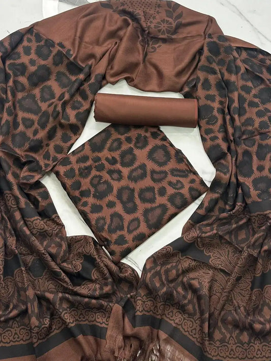 PURE MARINA PRINTED WOOL SHAWL 3PC