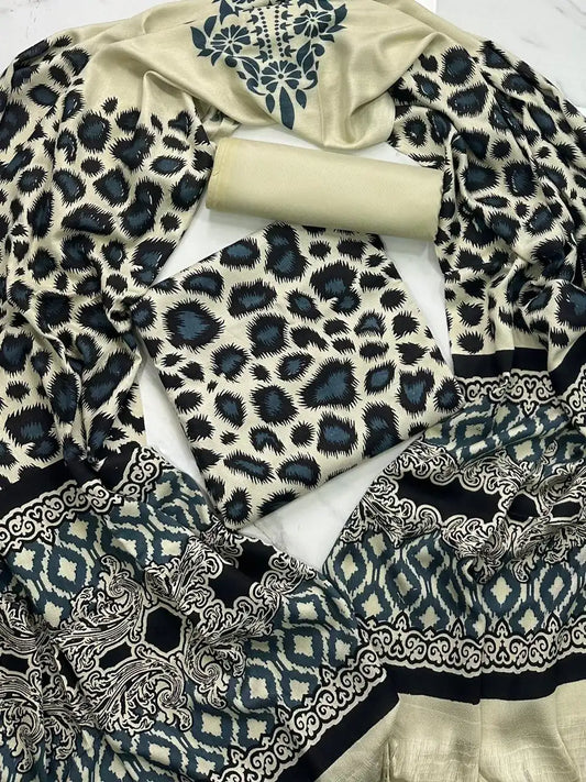 PURE MARINA PRINTED WOOL SHAWL 3PC