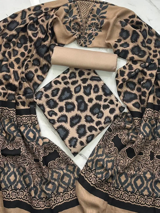 PURE MARINA PRINTED WOOL SHAWL 3PC