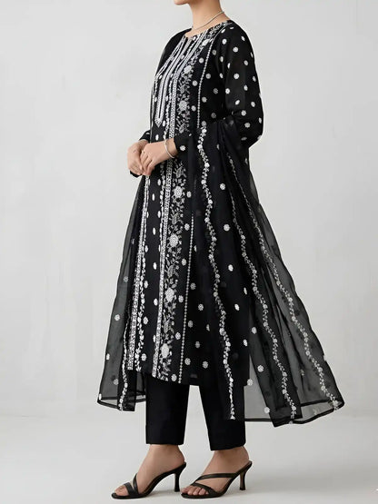 .3PC. PURE LAWN HEAVY EMBROIDERD