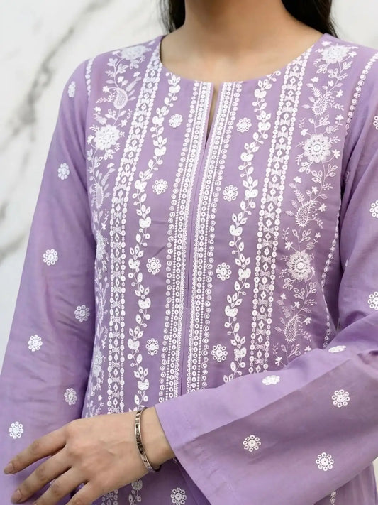 3PC PURE. LAWN .HEAVY .EMBROIDERED..