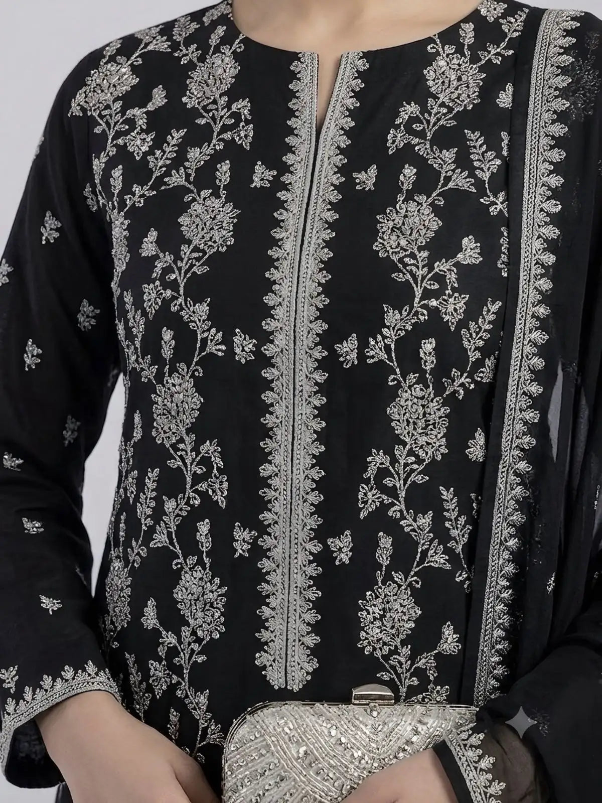 3PC PURE. LAWN .HEAVY EMBROIDERED