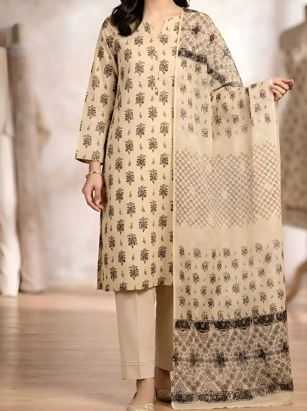 3PC PREMIUM LAWN FULLY EMBROIDERED DUPATAA
