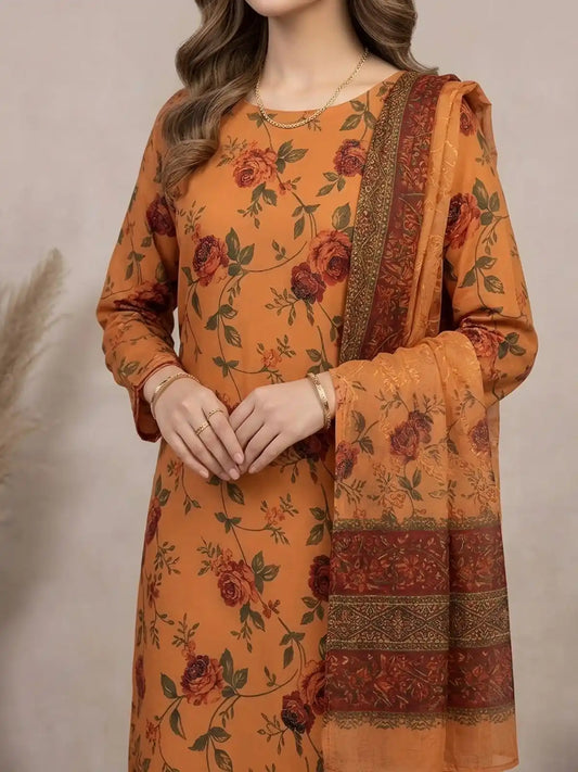 3PC PREMIUM LAWN FULLY EMBROIDERED DUPATAA